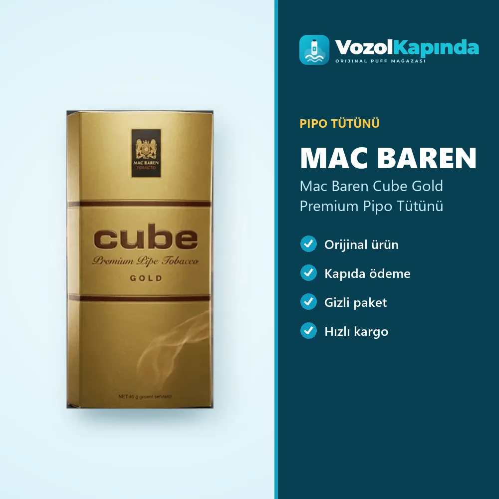 Mac Baren Cube Gold Premium Pipo Tütünü Özellikleri Mac Baren Cube Gold Premium Pipo Tütünü bilgi kartı, orijinal pipo tütünü