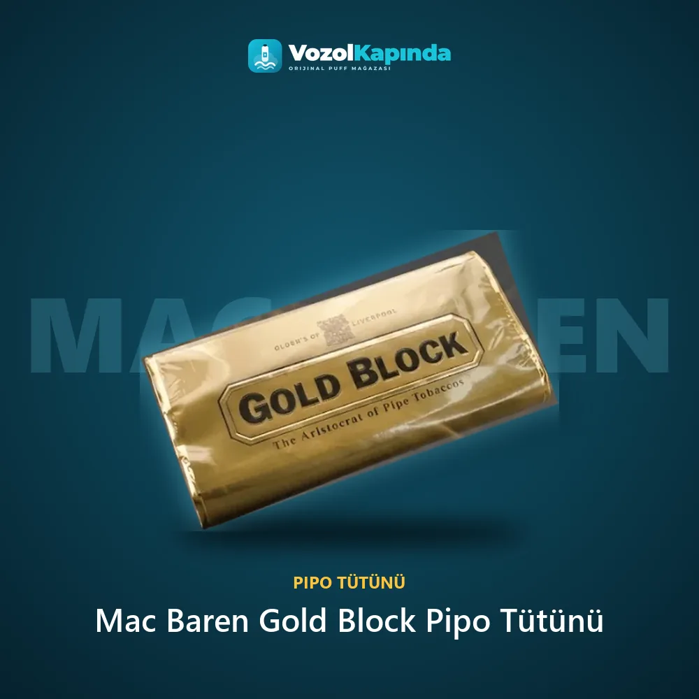 Mac Baren Gold Block Pipo Tütünü bilgi kartı, orijinal pipo tütünü