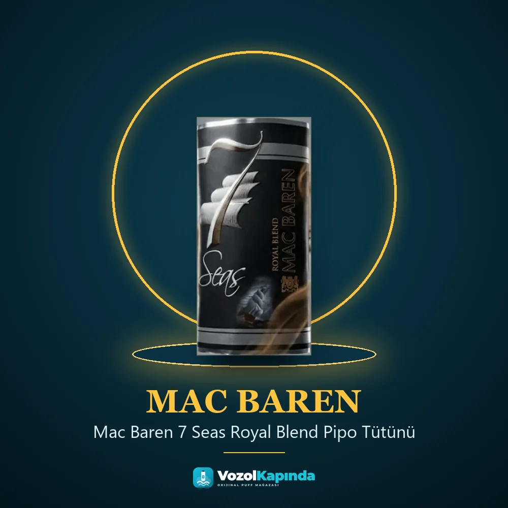 Mac Baren 7 Seas Royal Blend Pipo Tütünü bilgi kartı, orijinal pipo tütünü
