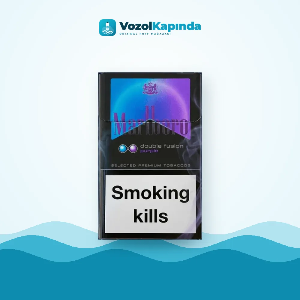 Marlboro Double Fusion Mentol ve Böğürtlen Ürün Görseli Marlboro Double Fusion Mentol ve Böğürtlen ön yüz görseli, orijinal ambalaj