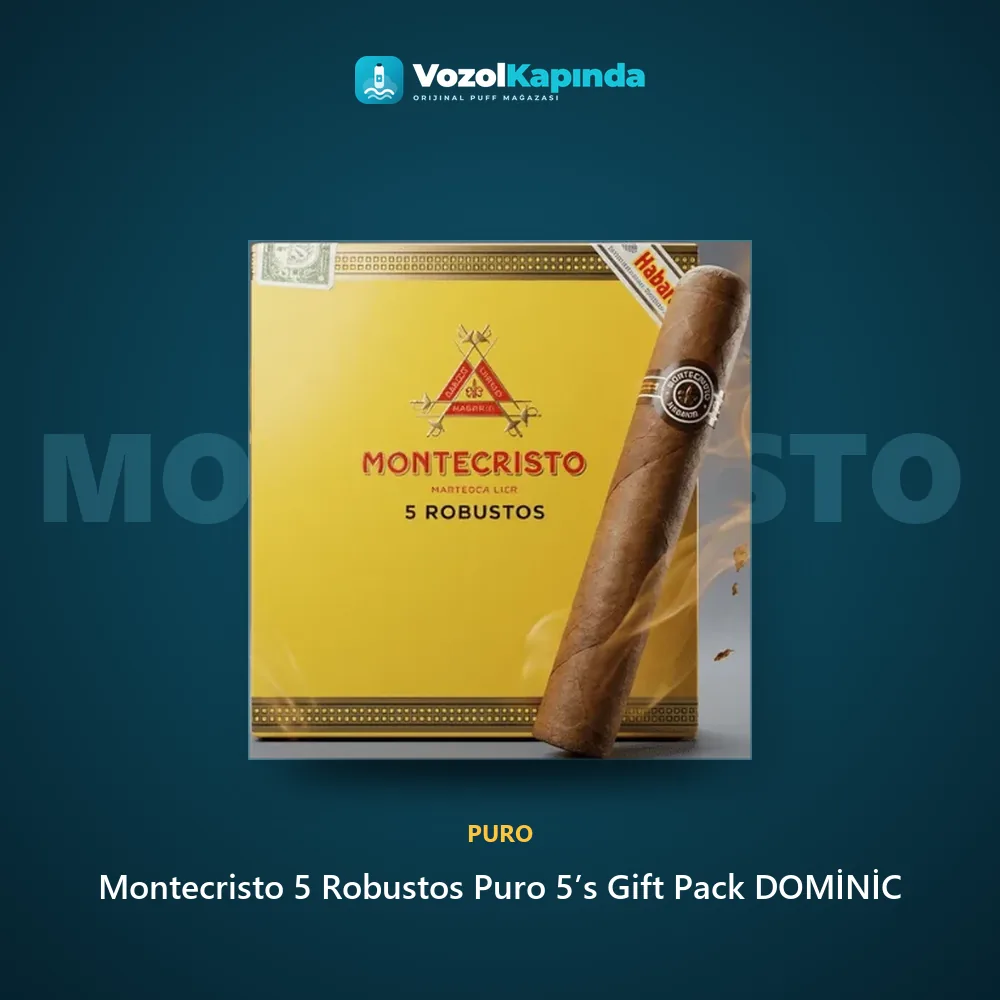 Montecristo 5 Robustos Puro 5’s Gift Pack DOMİNİC sipariş avantajları: kapıda ödeme ve gizli paket