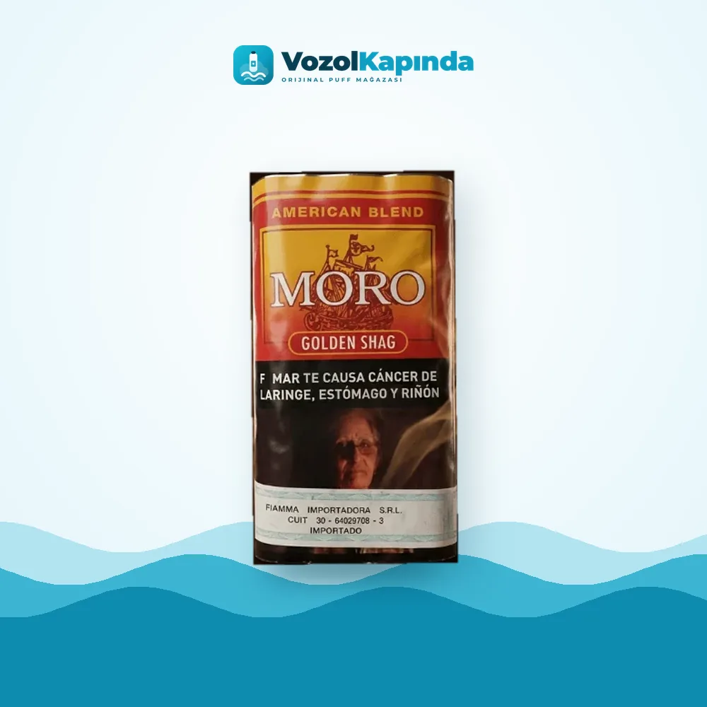 Moro Golden Shag ithal tütün 40gr Paket Görünümü Moro Golden Shag ithal tütün 40gr ürün görseli, orijinal sarma tütünü
