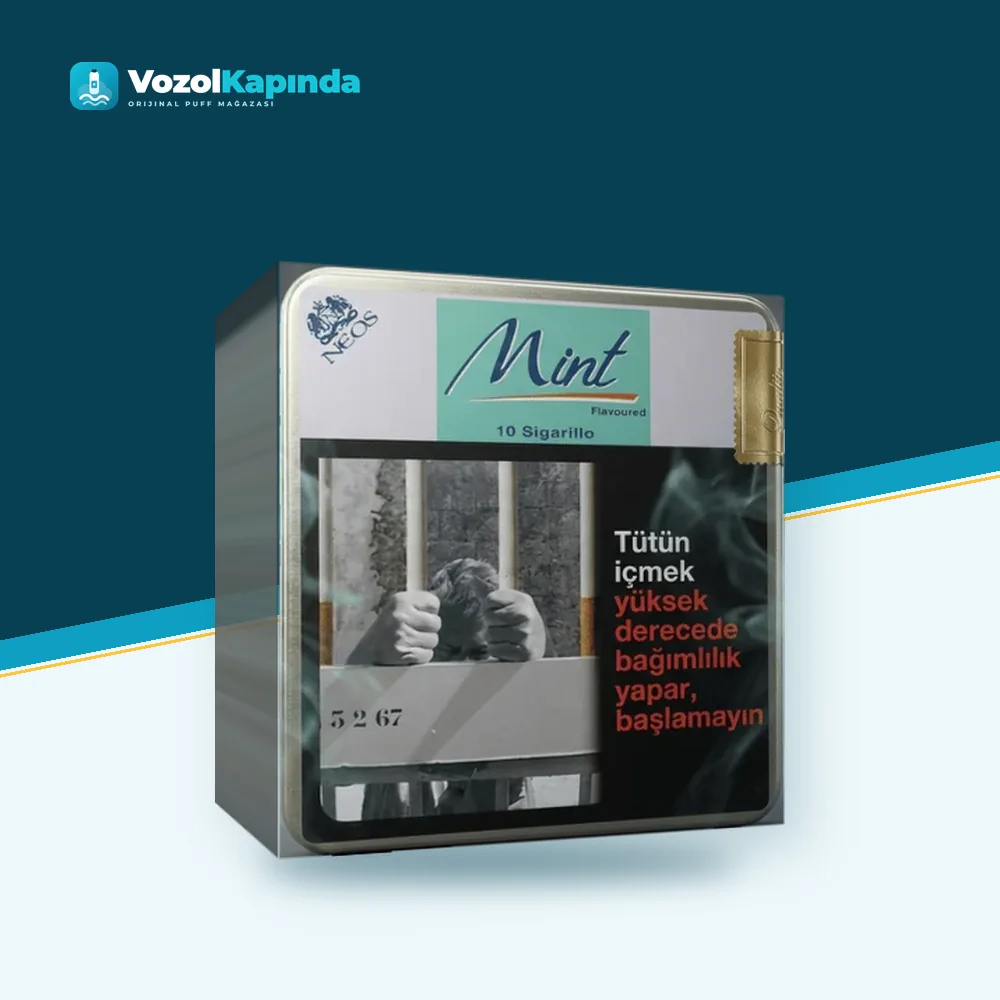 Neos Mint Sigarillo Nane Aromalı Ürün Görseli Neos Mint Sigarillo Nane Aromalı paket görünümü