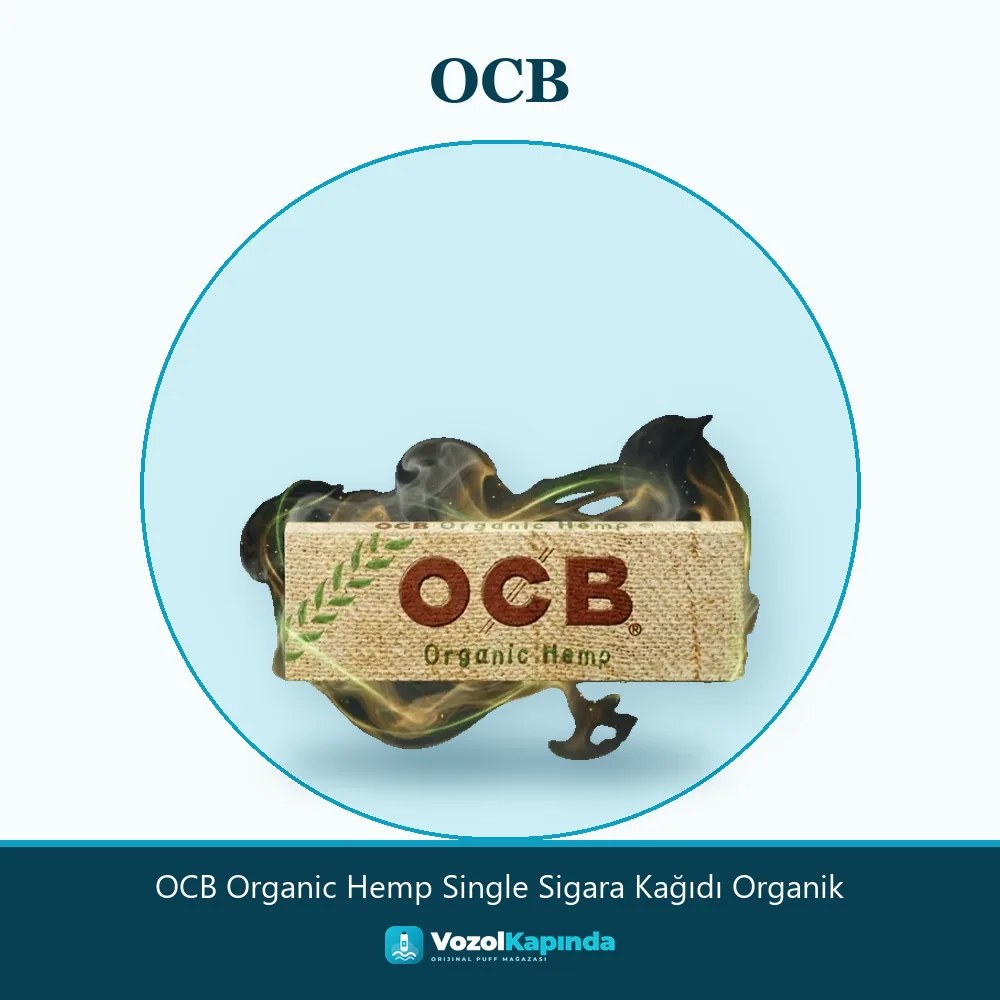 OCB Organic Hemp Single Sigara Kağıdı Organik bilgi kartı, orijinal sarma kağıdı