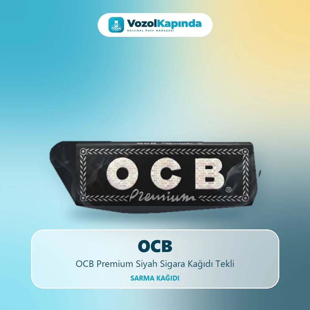 OCB Premium Siyah Sigara Kağıdı Tekli Özellikleri OCB Premium Siyah Sigara Kağıdı Tekli bilgi kartı, orijinal sarma kağıdı