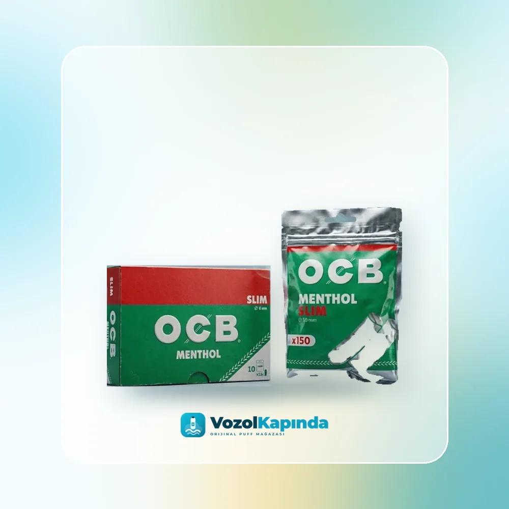 OCB Slim Mentol Poşet Sigara Sarma Filtresi, Vozol Kapında orijinal sarma filtresi