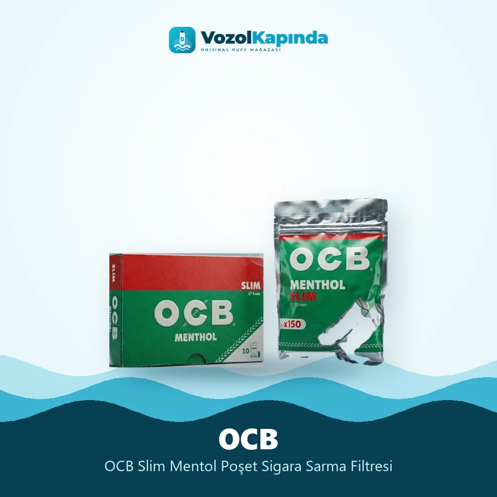 OCB Slim Mentol Poşet Sigara Sarma Filtresi özellikleri: orijinal ürün, kapıda ödeme, gizli paket