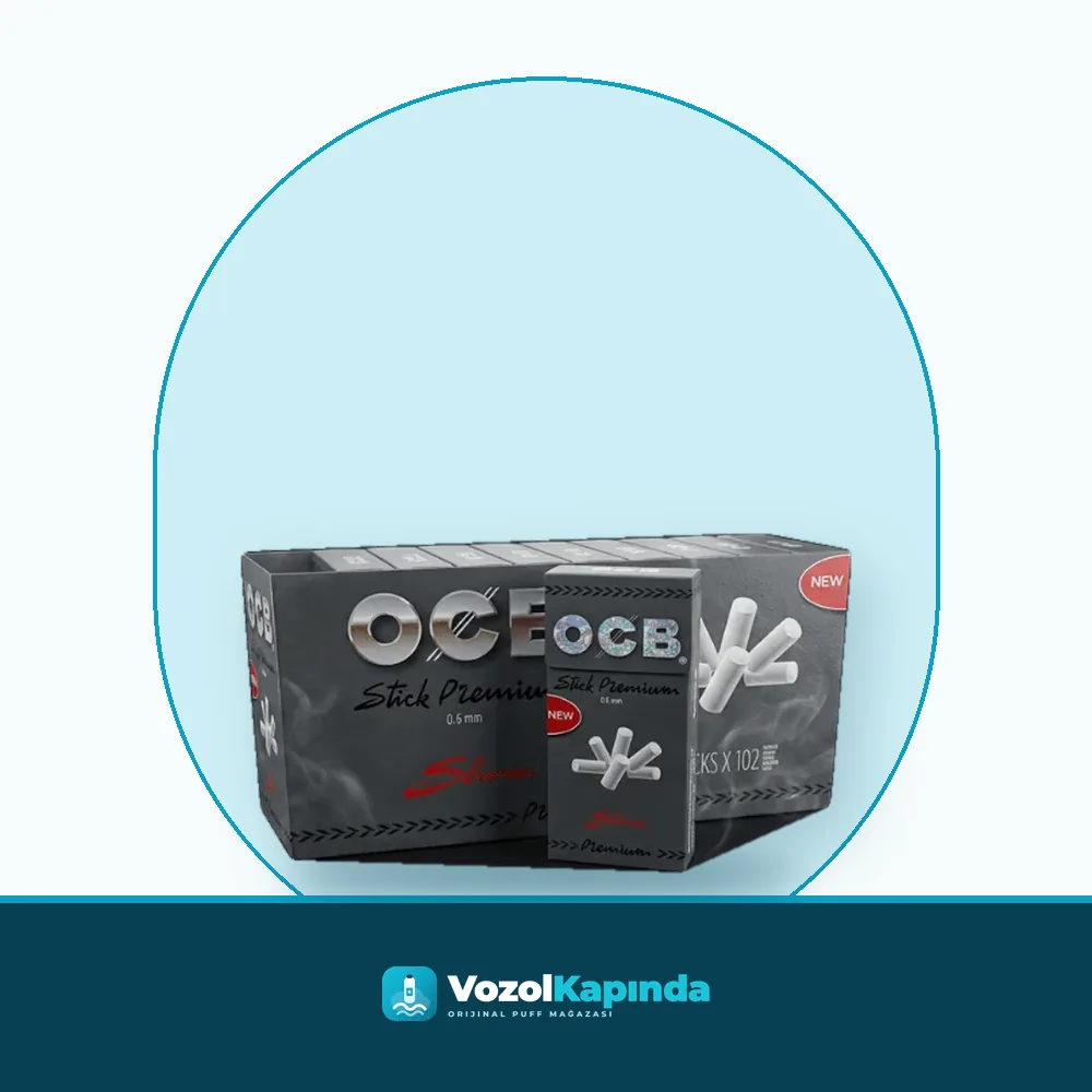 OCB Stick Premium Ultra Slim Sigara Sarma Filtresi 6 mm Orijinal Ambalaj OCB Stick Premium Ultra Slim Sigara Sarma Filtresi 6 mm ürün görseli, orijinal sarma filtresi