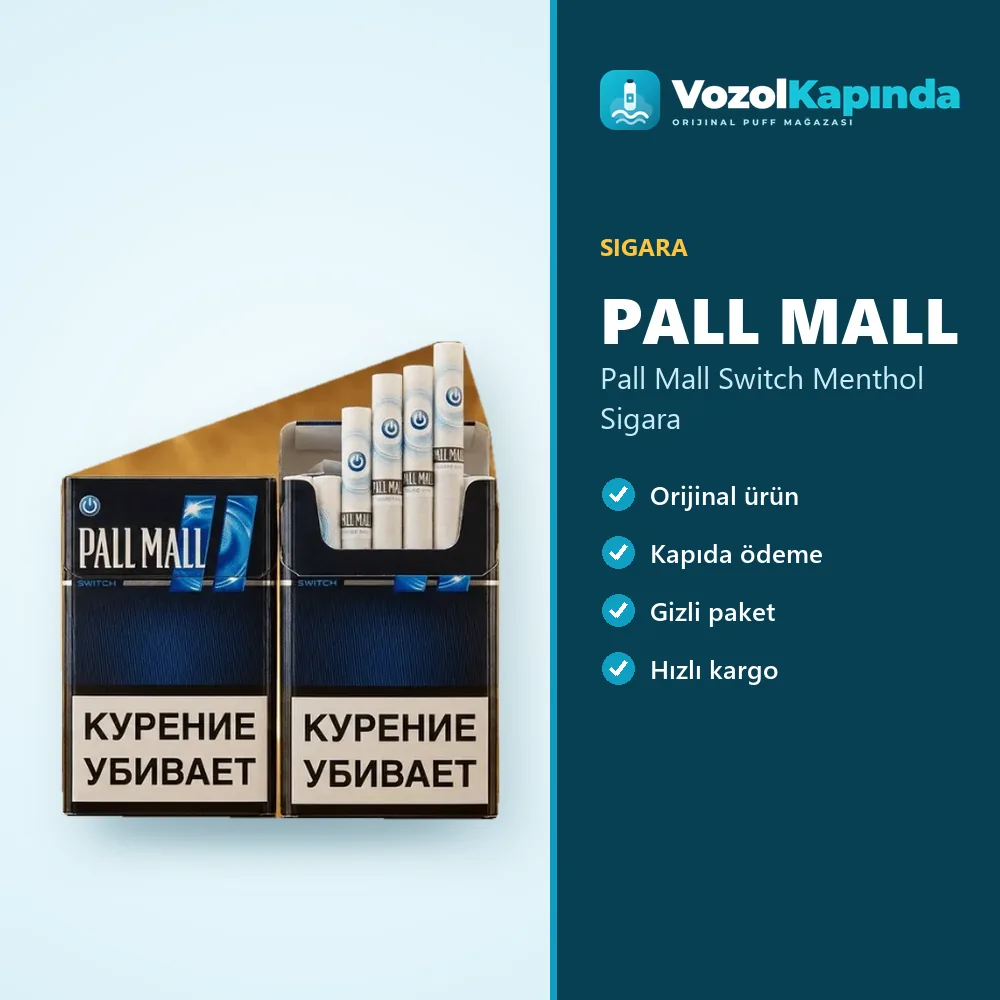 Pall Mall Switch Menthol Sigara Bilgi Kartı Pall Mall Switch Menthol Sigara bilgi kartı, orijinal sigara