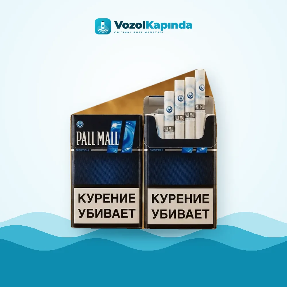 Pall Mall Switch Menthol Sigara Paket Görünümü Pall Mall Switch Menthol Sigara ön yüz görseli, orijinal ambalaj