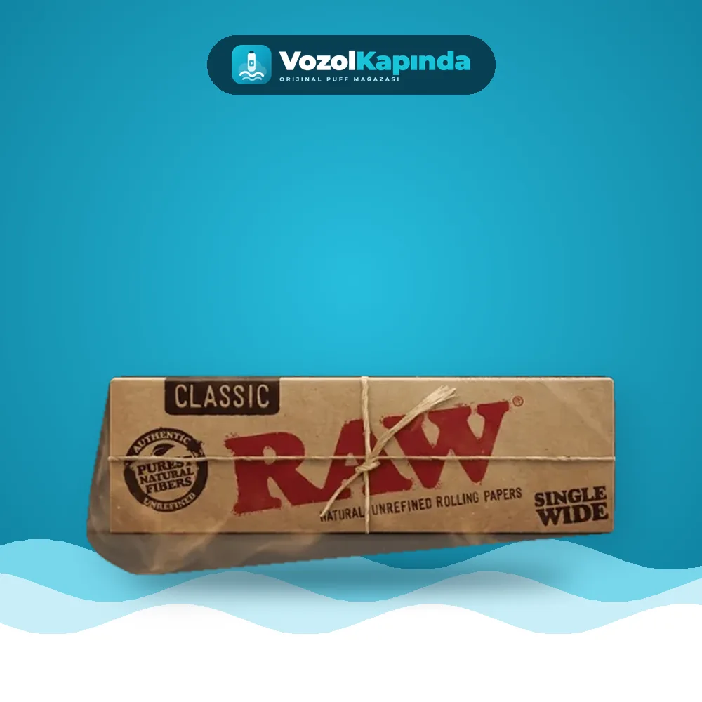 RAW Classic Single Wide sigara kağıdı tekli, Vozol Kapında orijinal sarma kağıdı