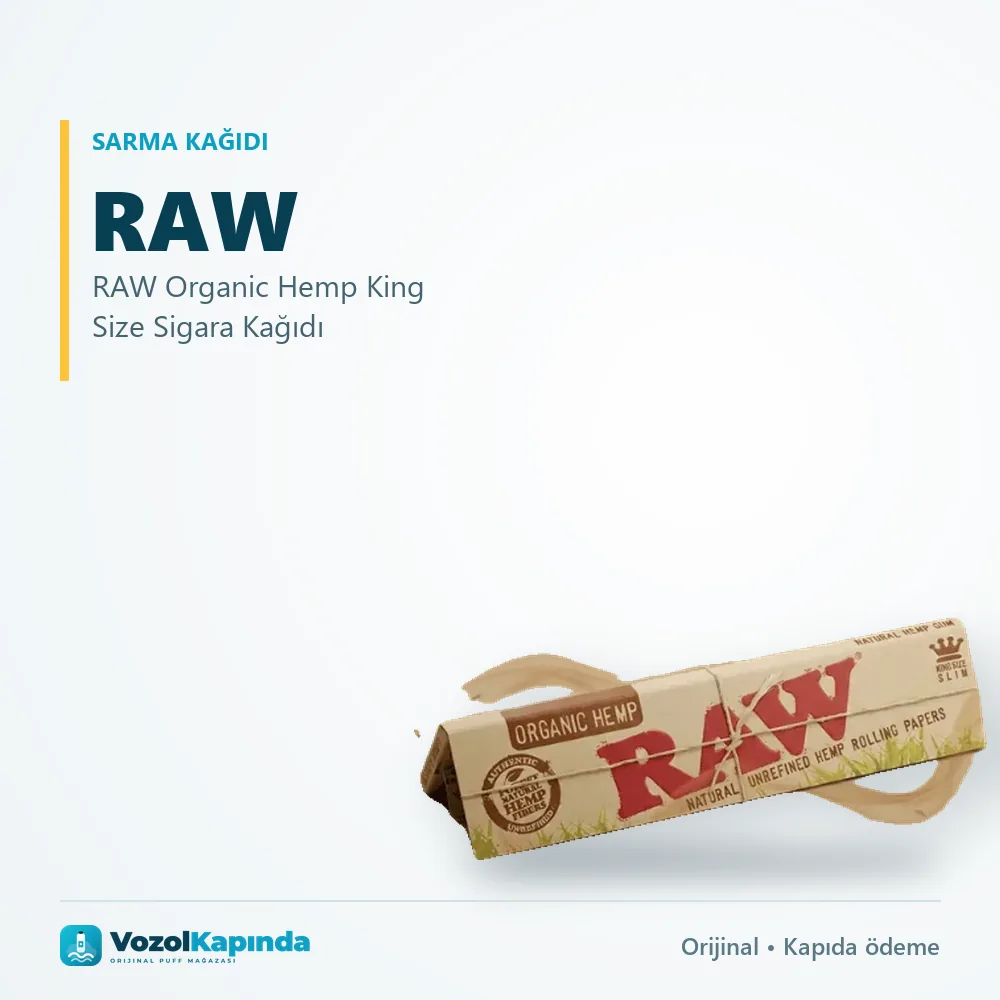 RAW Organic Hemp King Size Sigara Kağıdı Özellikleri RAW Organic Hemp King Size Sigara Kağıdı sipariş avantajları: kapıda ödeme ve gizli paket