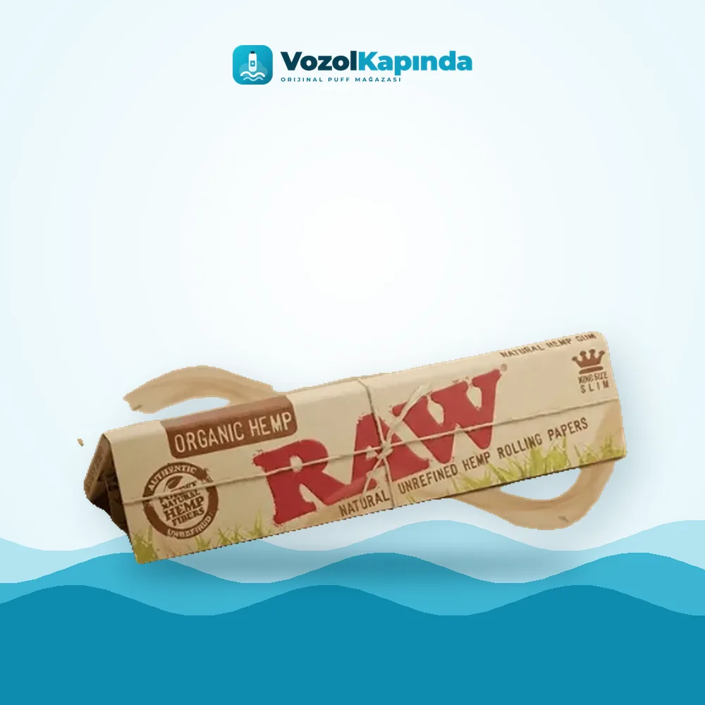 RAW Organic Hemp King Size Sigara Kağıdı Orijinal Ambalaj RAW Organic Hemp King Size Sigara Kağıdı ürün görseli, orijinal sarma kağıdı