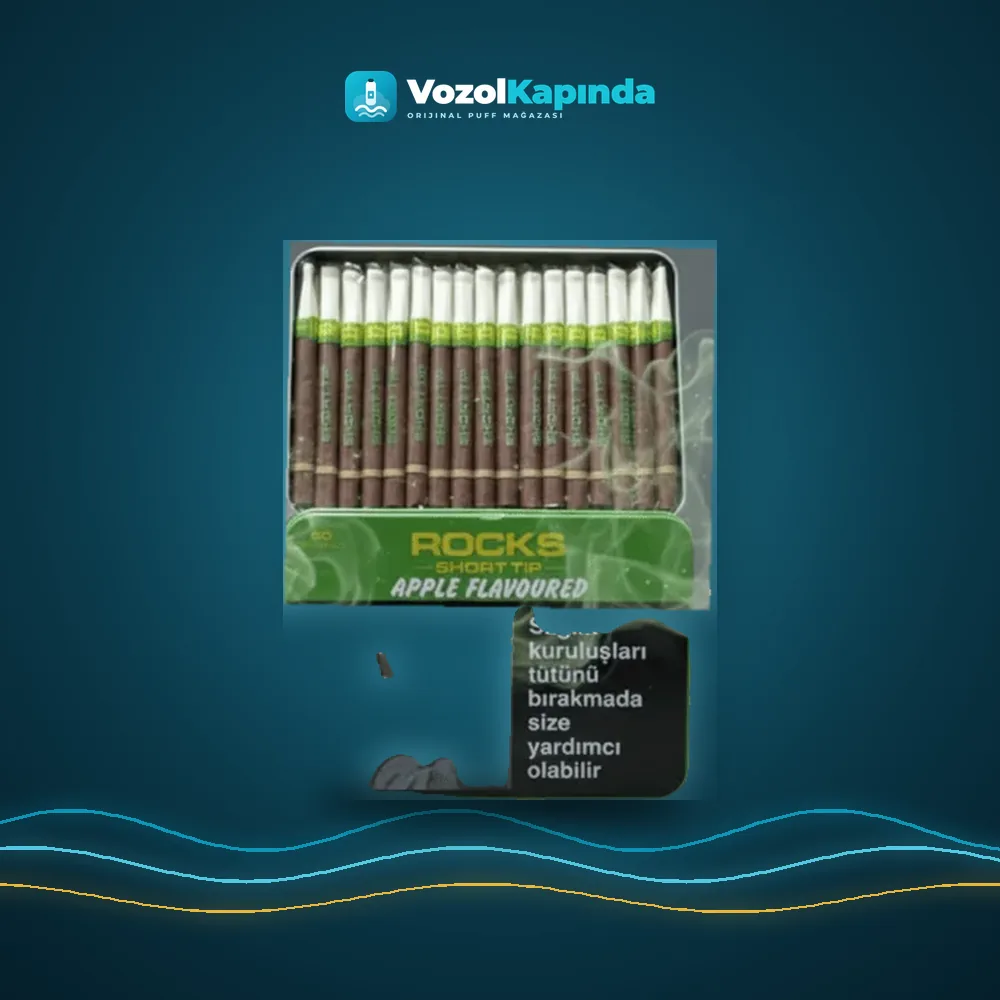 Rocks Short Tip Apple Sigarillo Elma Aromalı 50’s Satın Al Rocks Short Tip Apple Sigarillo Elma Aromalı 50’s satın al, Vozol Kapında