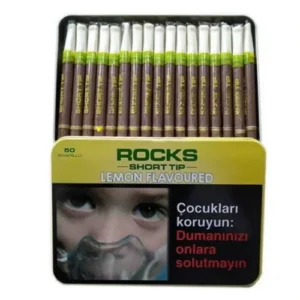 Rocks Short Tip Lemon sigarillo – Limon Aromalı – 50’s