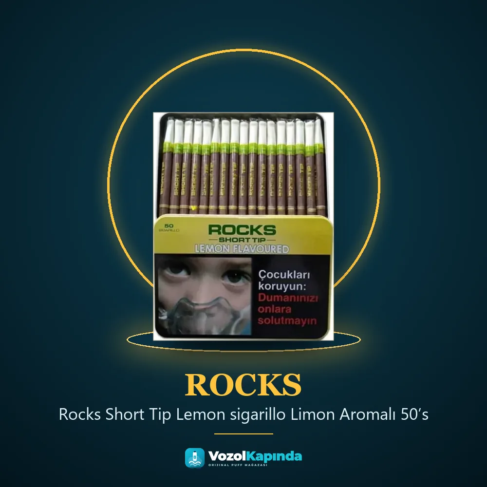 Rocks Short Tip Lemon sigarillo Limon Aromalı 50’s Sipariş Bilgileri Rocks Short Tip Lemon sigarillo Limon Aromalı 50’s özellikleri: orijinal ürün, kapıda ödeme, gizli paket