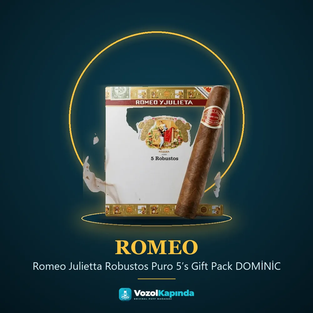 Romeo Julietta Robustos Puro 5’s Gift Pack DOMİNİC sipariş avantajları: kapıda ödeme ve gizli paket