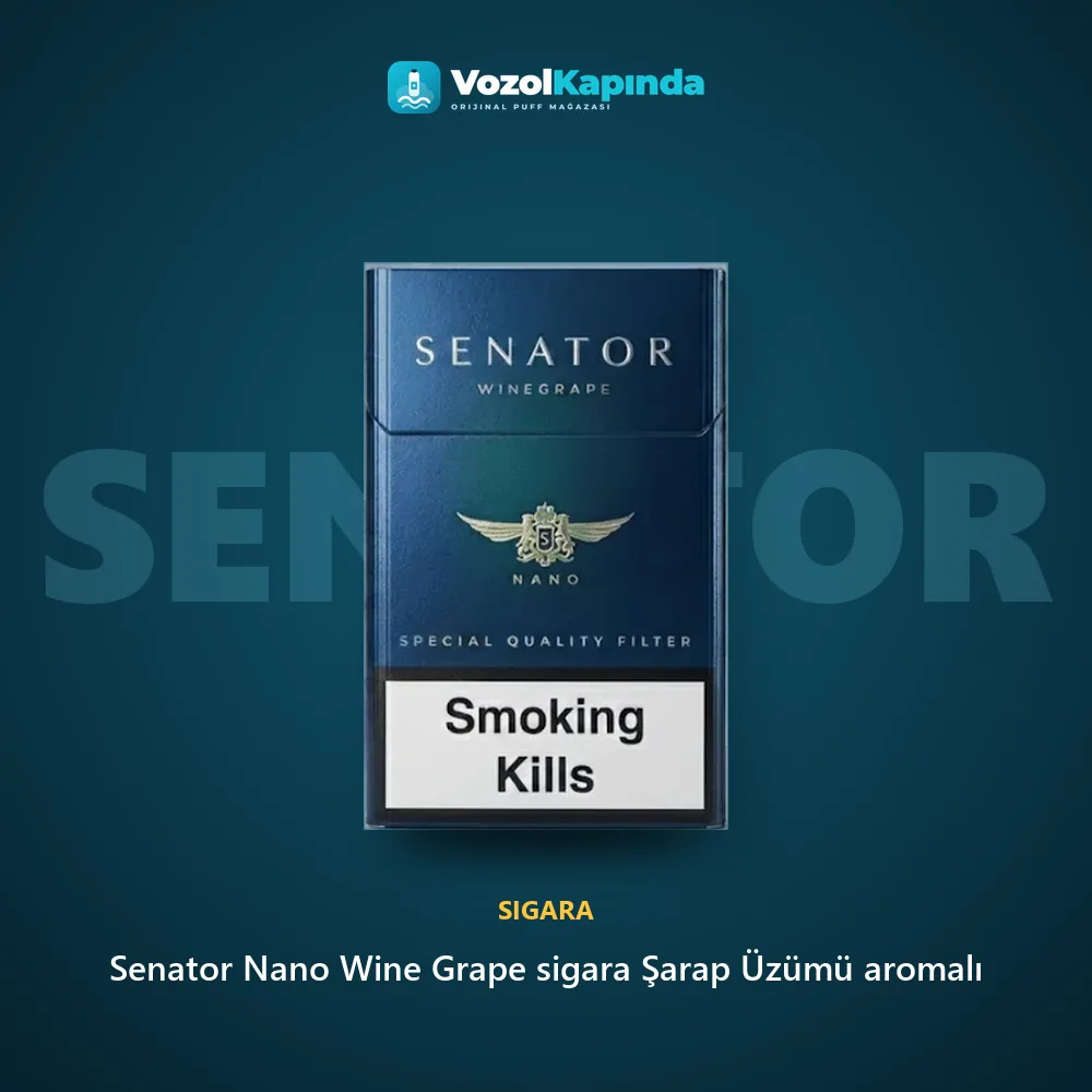 Senator Nano Wine Grape sigara Şarap Üzümü aromalı Bilgi Kartı Senator Nano Wine Grape sigara Şarap Üzümü aromalı özellikleri: orijinal ürün, kapıda ödeme, gizli paket