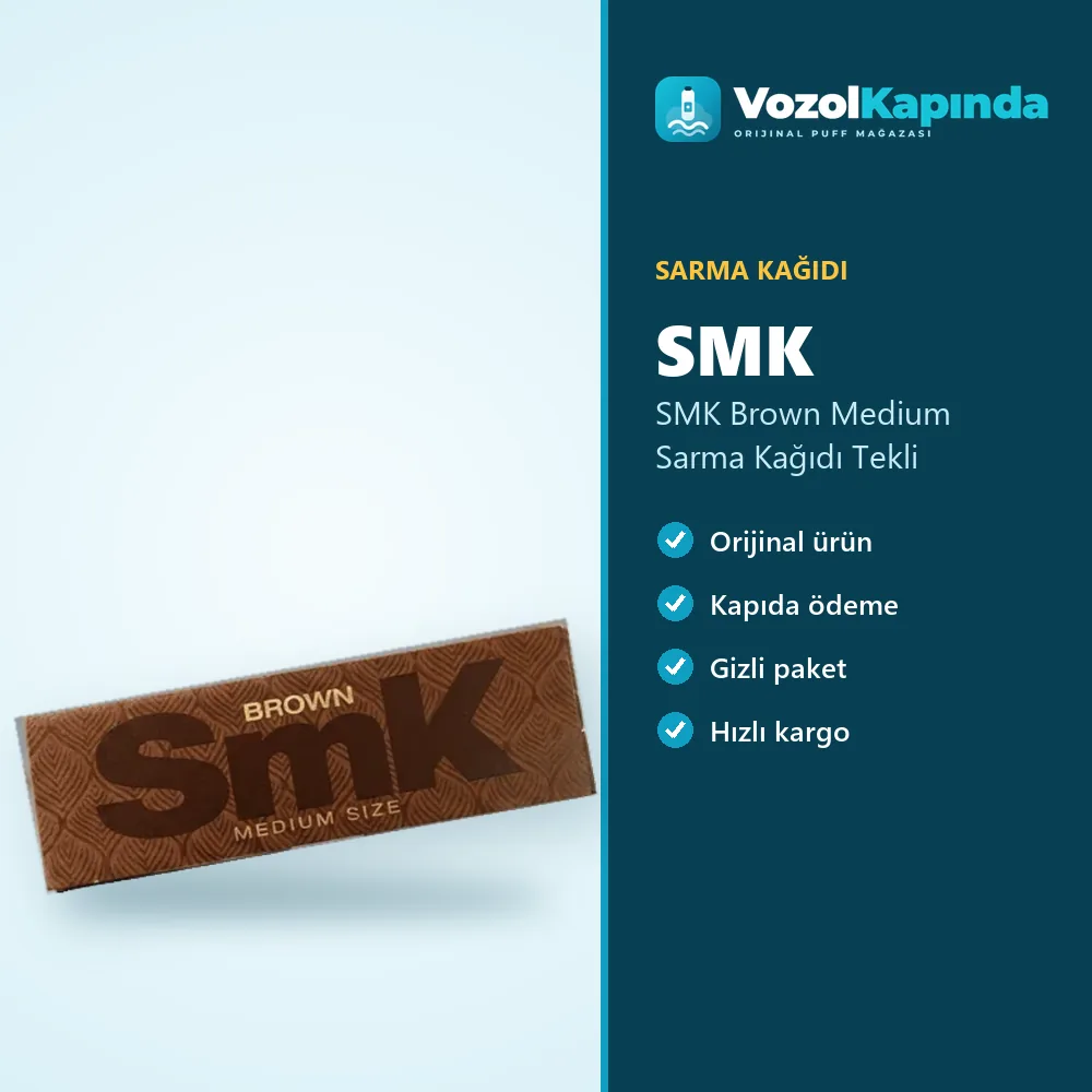 SMK Brown Medium Sarma Kağıdı Tekli Özellikleri SMK Brown Medium Sarma Kağıdı Tekli özellikleri: orijinal ürün, kapıda ödeme, gizli paket