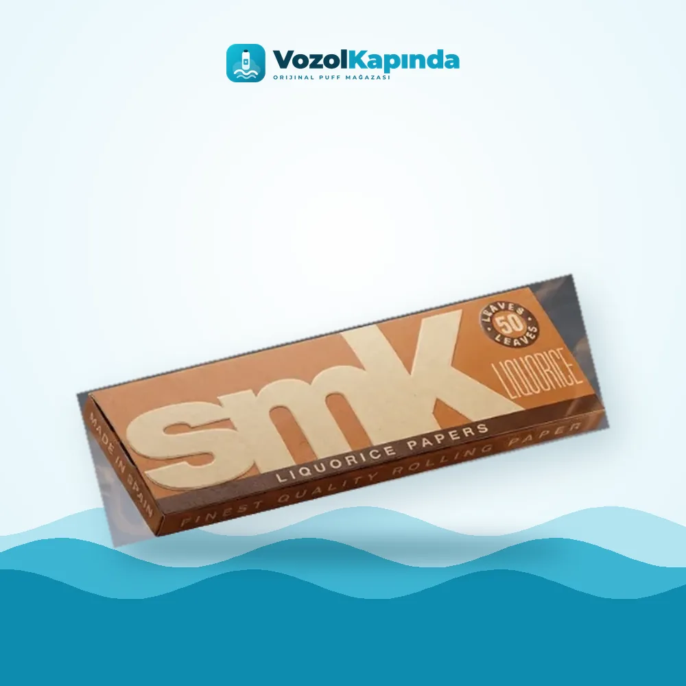 SMK Liquorice Likör Aromalı sigara sarma kağıdı Tekli Orijinal Ambalaj SMK Liquorice Likör Aromalı sigara sarma kağıdı Tekli paket görünümü