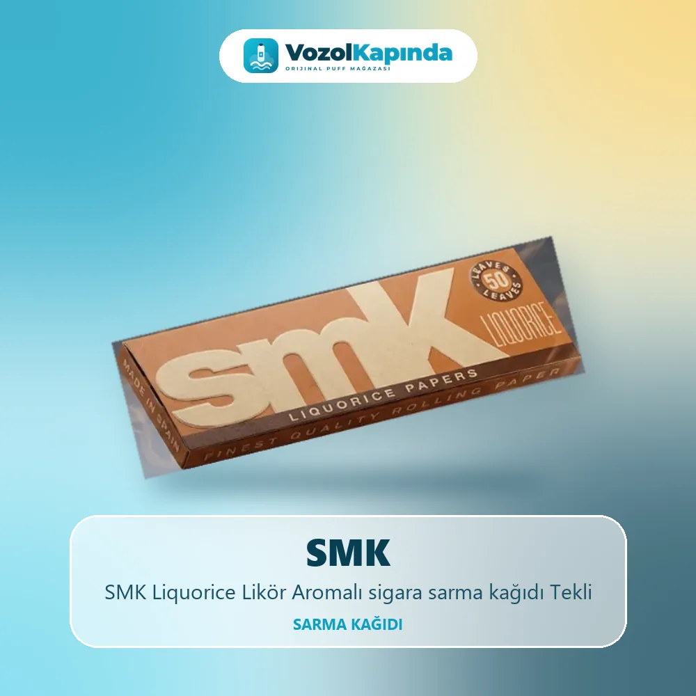 SMK Liquorice Likör Aromalı sigara sarma kağıdı Tekli Sipariş Bilgileri SMK Liquorice Likör Aromalı sigara sarma kağıdı Tekli bilgi kartı, orijinal sarma kağıdı