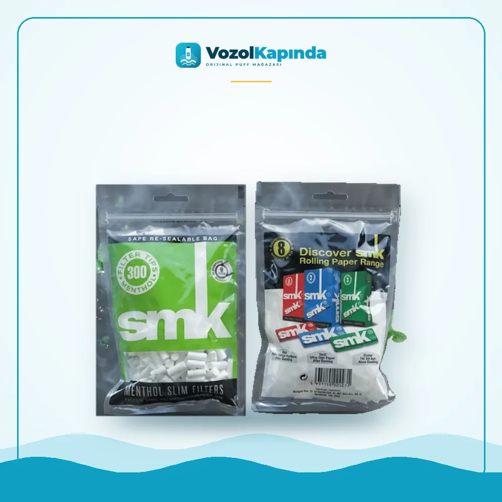 SMK Slim Mentollü Sigara Sarma Filtresi 300 Adet Fiyatı SMK Slim Mentollü Sigara Sarma Filtresi 300 Adet, Vozol Kapında orijinal sarma filtresi