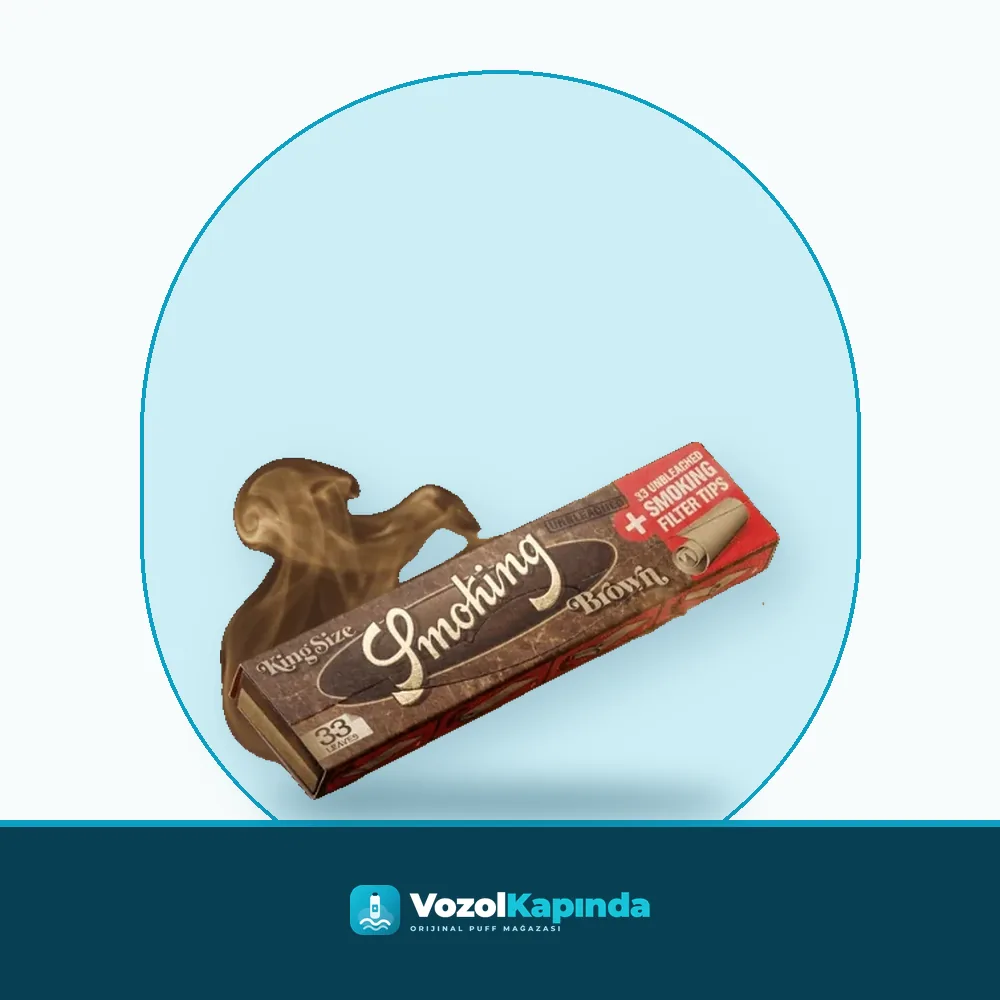 Smoking Brown King Size Zıvanalı Sigara Kağıdı ön yüz görseli, orijinal ambalaj