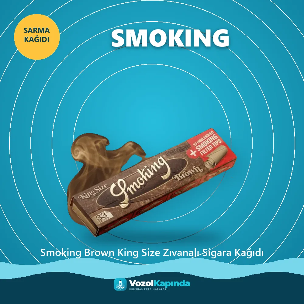 Smoking Brown King Size Zıvanalı Sigara Kağıdı özellikleri: orijinal ürün, kapıda ödeme, gizli paket