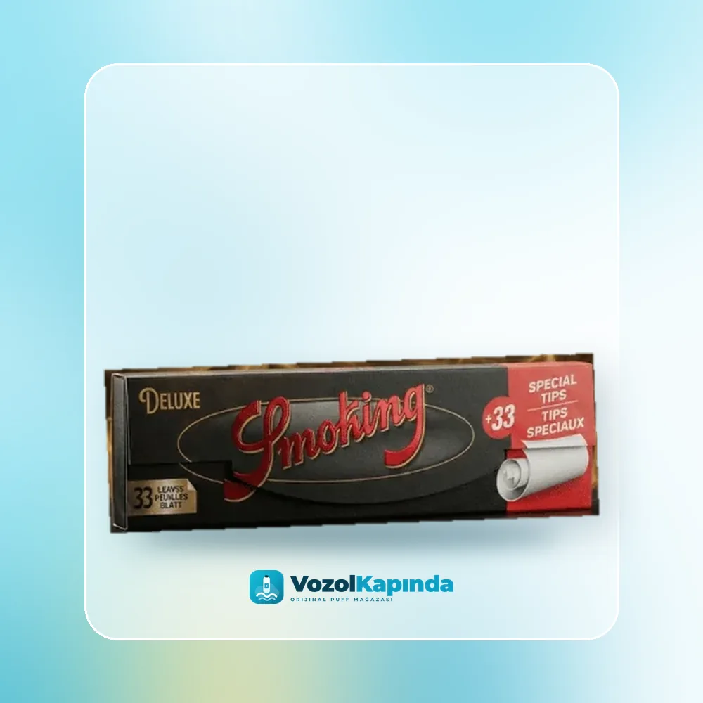 Smoking Deluxe King Size Zıvanalı Sigara Kağıdı Satın Al Smoking Deluxe King Size Zıvanalı Sigara Kağıdı satın al, Vozol Kapında