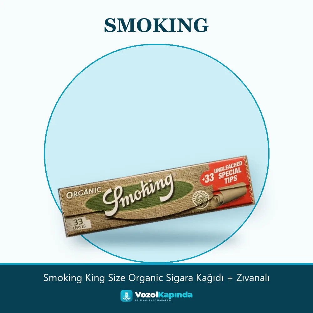 Smoking King Size Organic Sigara Kağıdı + Zıvanalı sipariş avantajları: kapıda ödeme ve gizli paket
