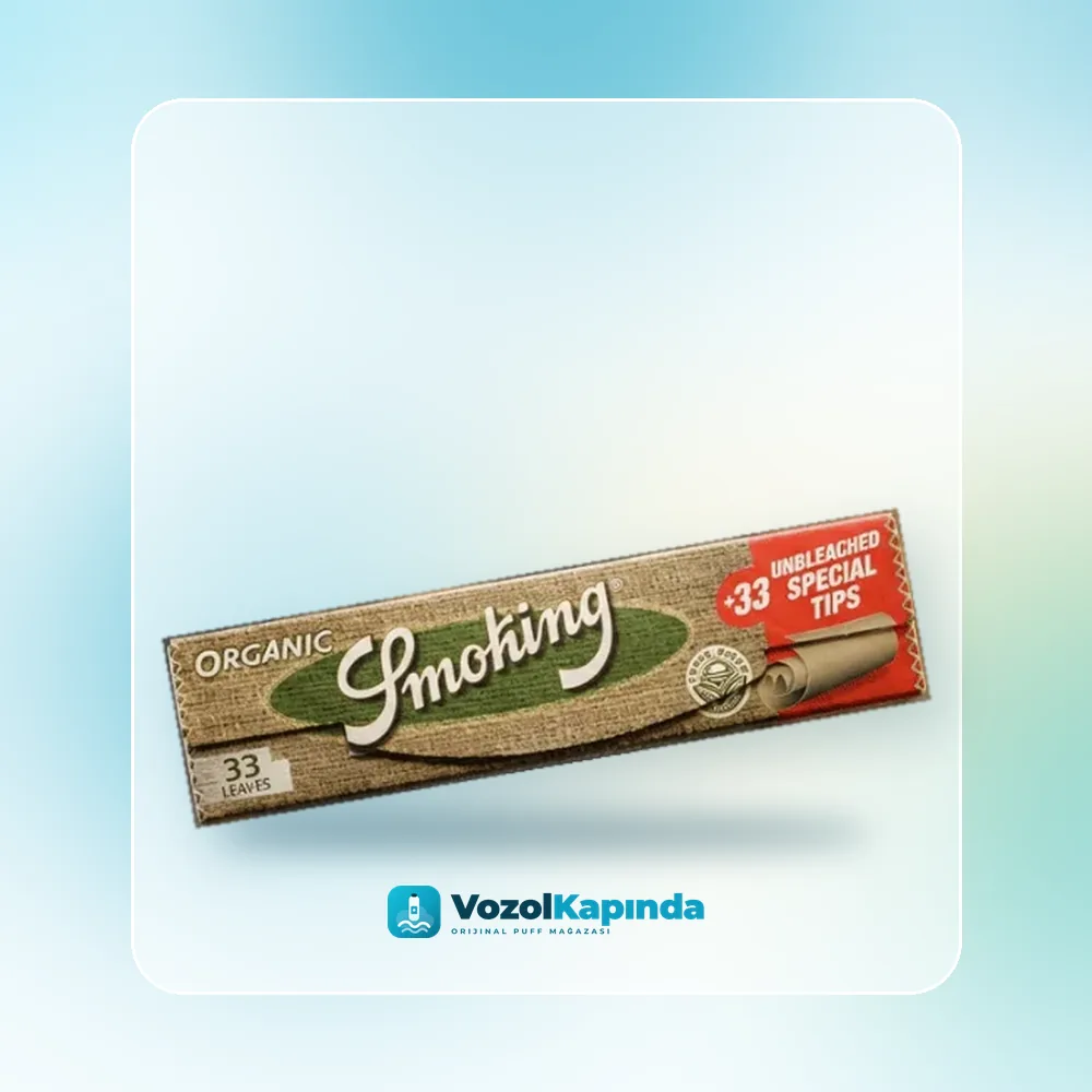 Smoking King Size Organic Sigara Kağıdı + Zıvanalı satın al, Vozol Kapında