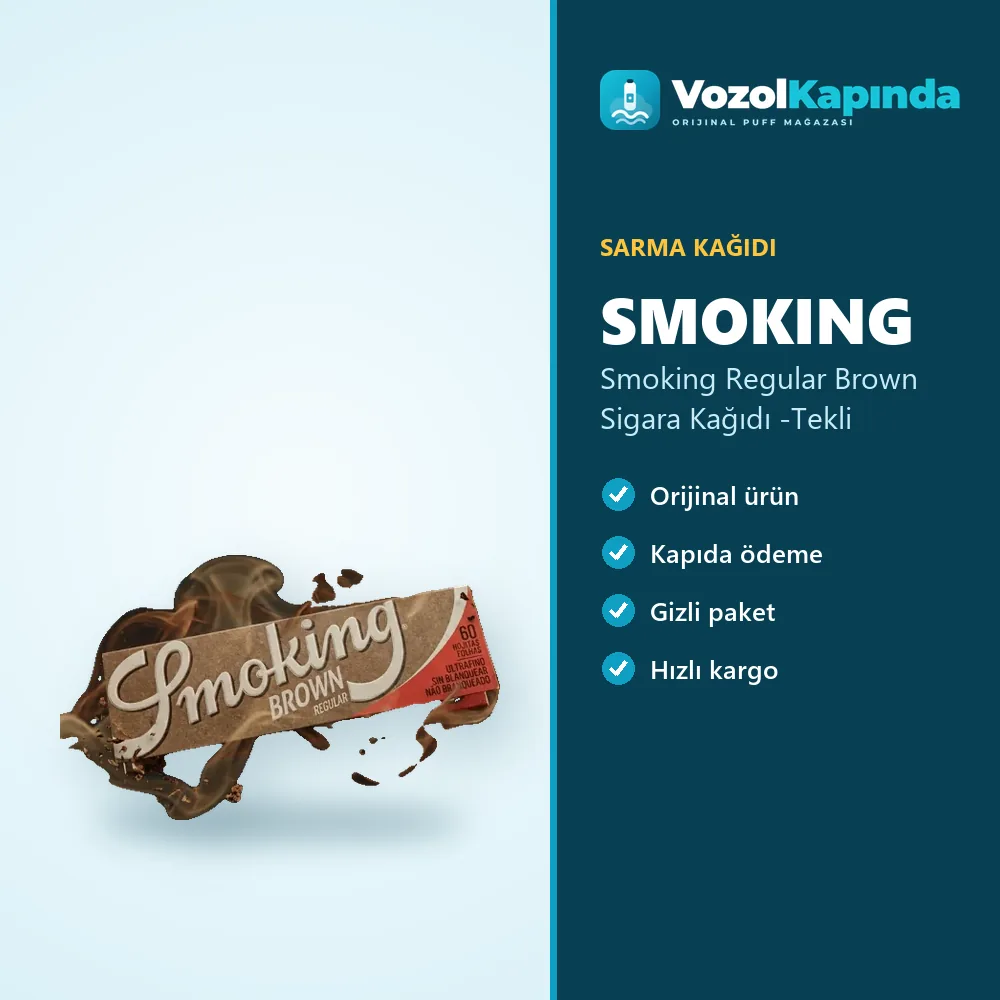 Smoking Regular Brown Sigara Kağıdı -Tekli sipariş avantajları: kapıda ödeme ve gizli paket