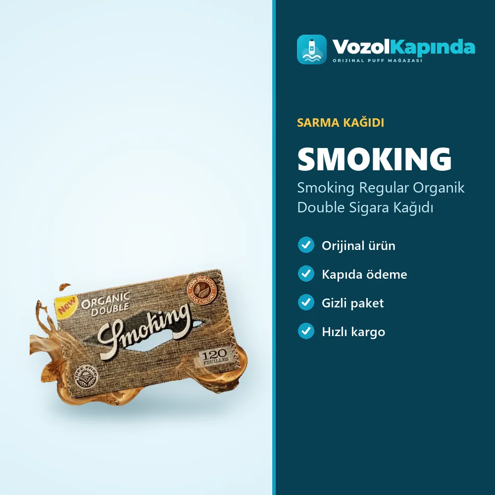 Smoking Regular Organik Double Sigara Kağıdı özellikleri: orijinal ürün, kapıda ödeme, gizli paket