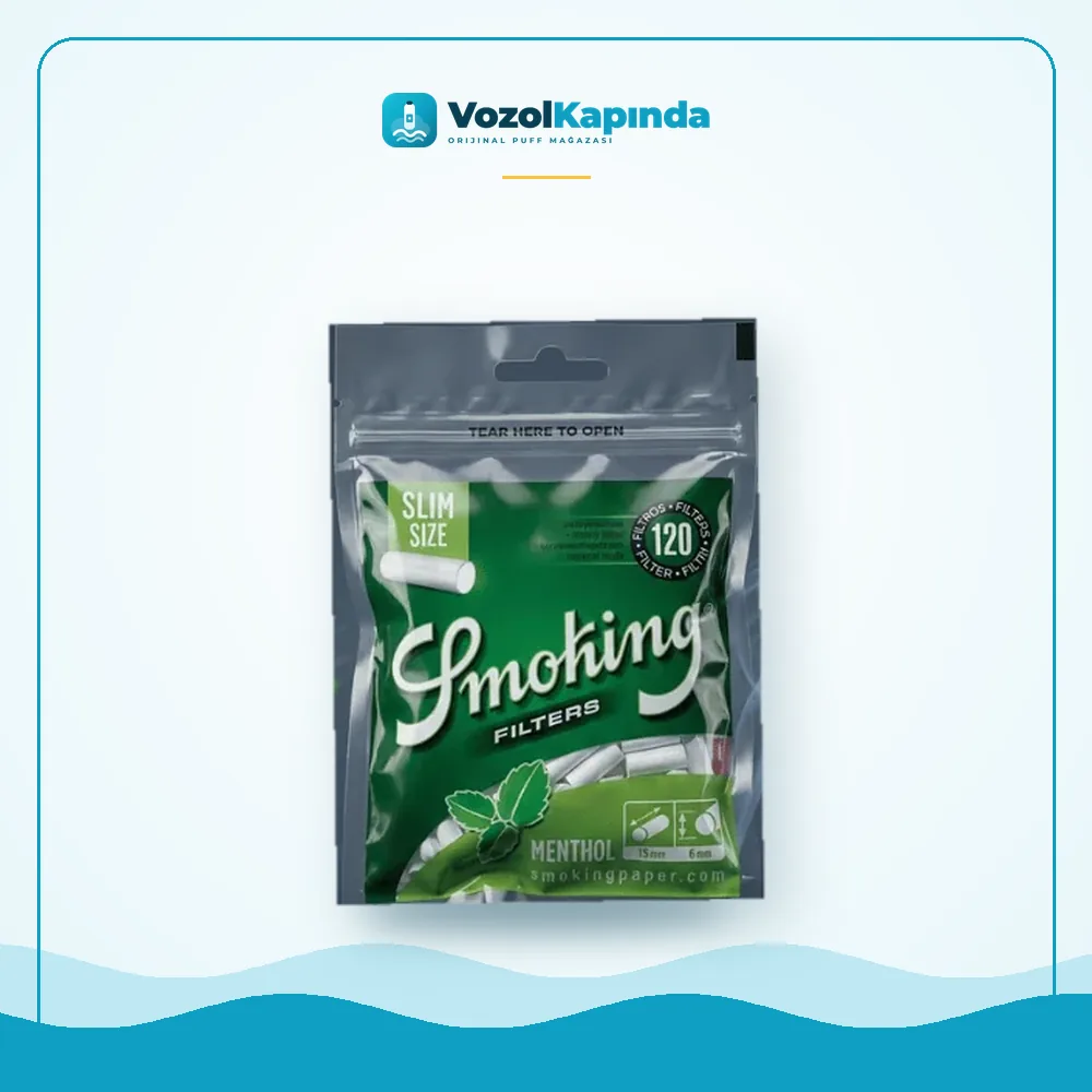 Smoking Slim Mentollü Poşet Sigara Sarma Filtresi Satın Al Smoking Slim Mentollü Poşet Sigara Sarma Filtresi fiyatı ve siparişi, Vozol Kapında