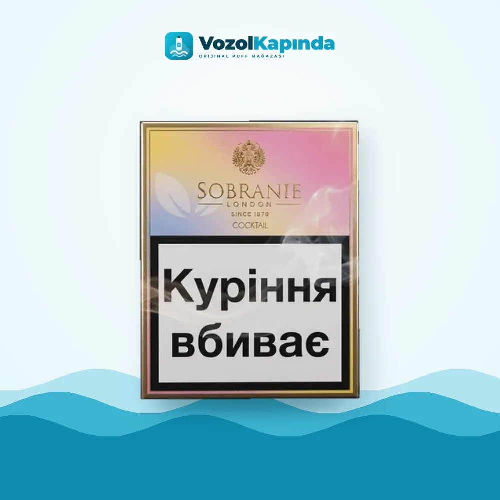 Sobranie Cocktail Renkli sigara Orijinal Ambalaj Sobranie Cocktail Renkli sigara ön yüz görseli, orijinal ambalaj