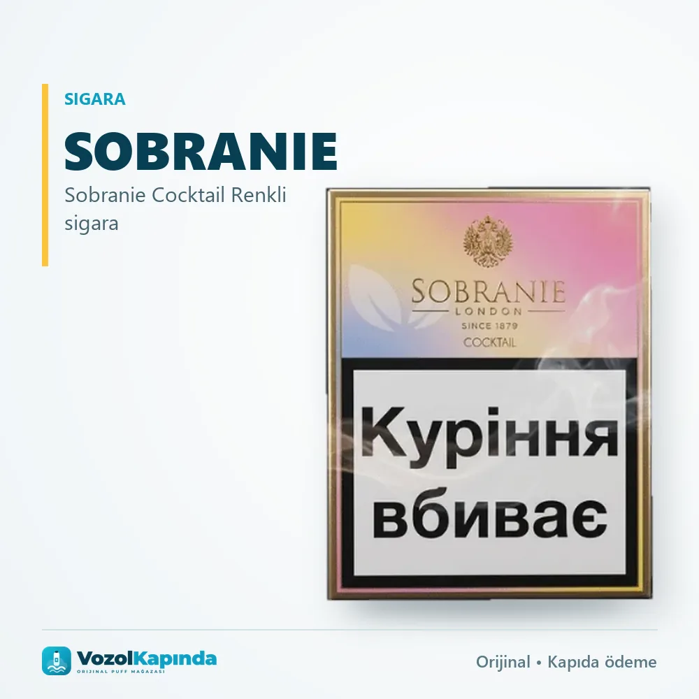 Sobranie Cocktail Renkli sigara Sipariş Bilgileri Sobranie Cocktail Renkli sigara bilgi kartı, orijinal sigara