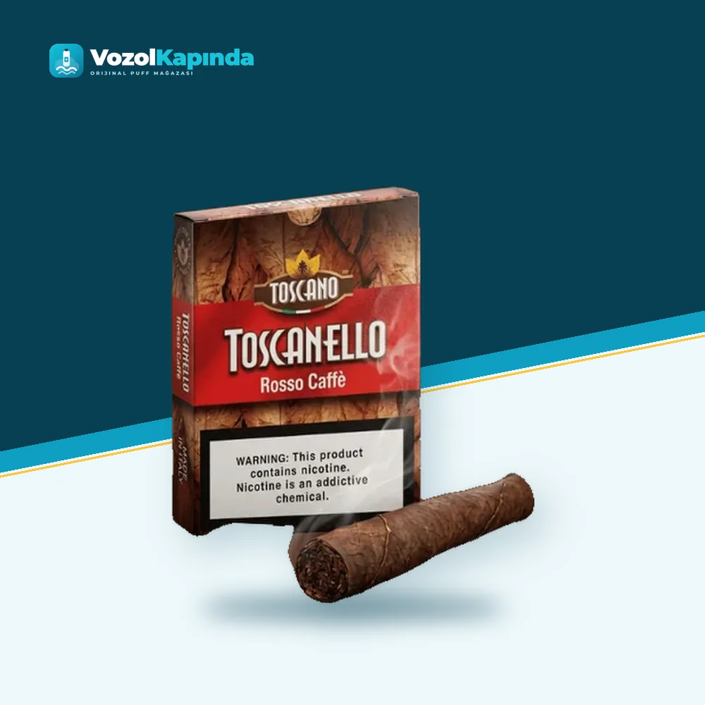 Toscanello Rosso Caffé Puro Rom Kahve Aromalı Paket Görünümü Toscanello Rosso Caffé Puro Rom Kahve Aromalı ürün görseli, orijinal puro