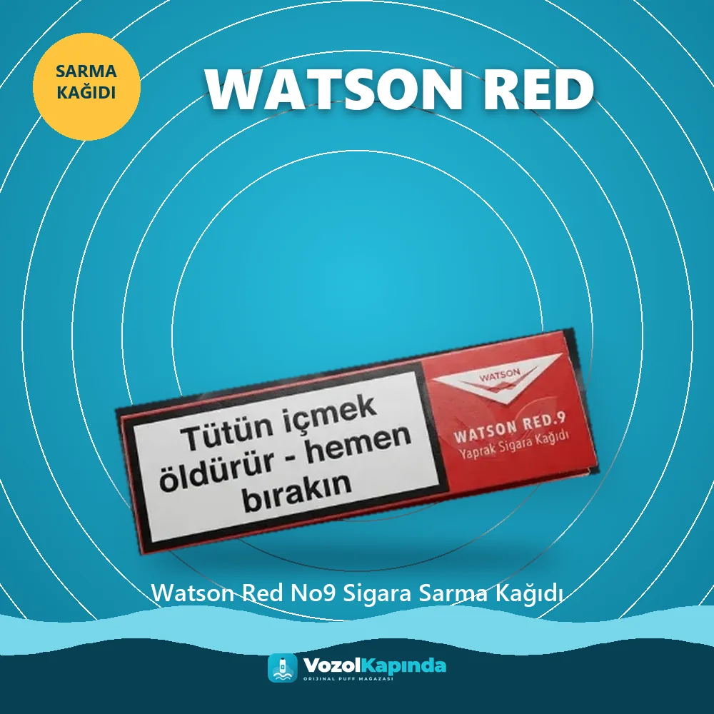 Watson Red No9 Sigara Sarma Kağıdı bilgi kartı, orijinal sarma kağıdı