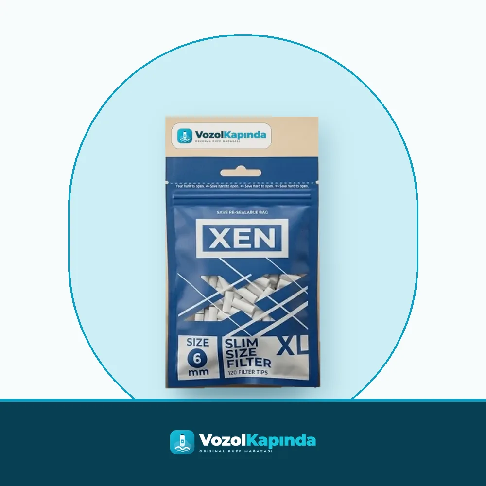 Xen 6mm Poşet Sigara Sarma Filtresi Mavi Paket Paket Görünümü Xen 6mm Poşet Sigara Sarma Filtresi Mavi Paket paket görünümü