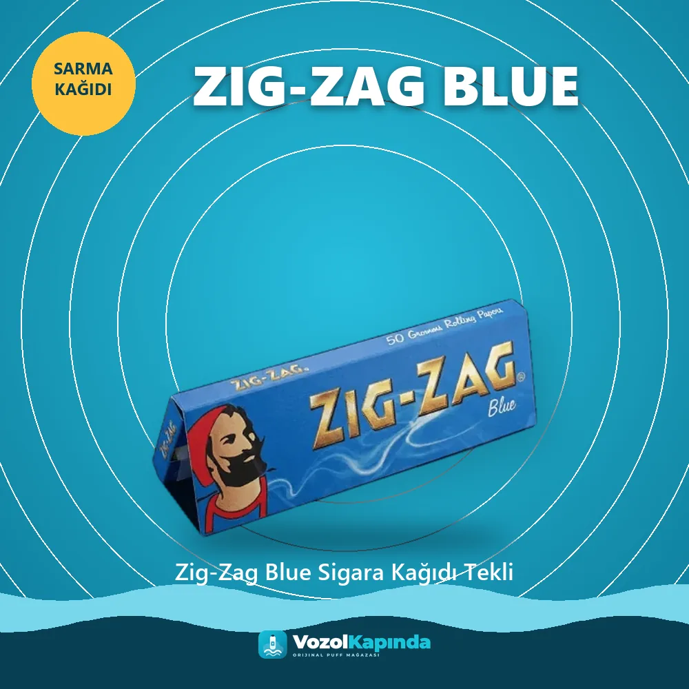 Zig-Zag Blue Sigara Kağıdı Tekli bilgi kartı, orijinal sarma kağıdı