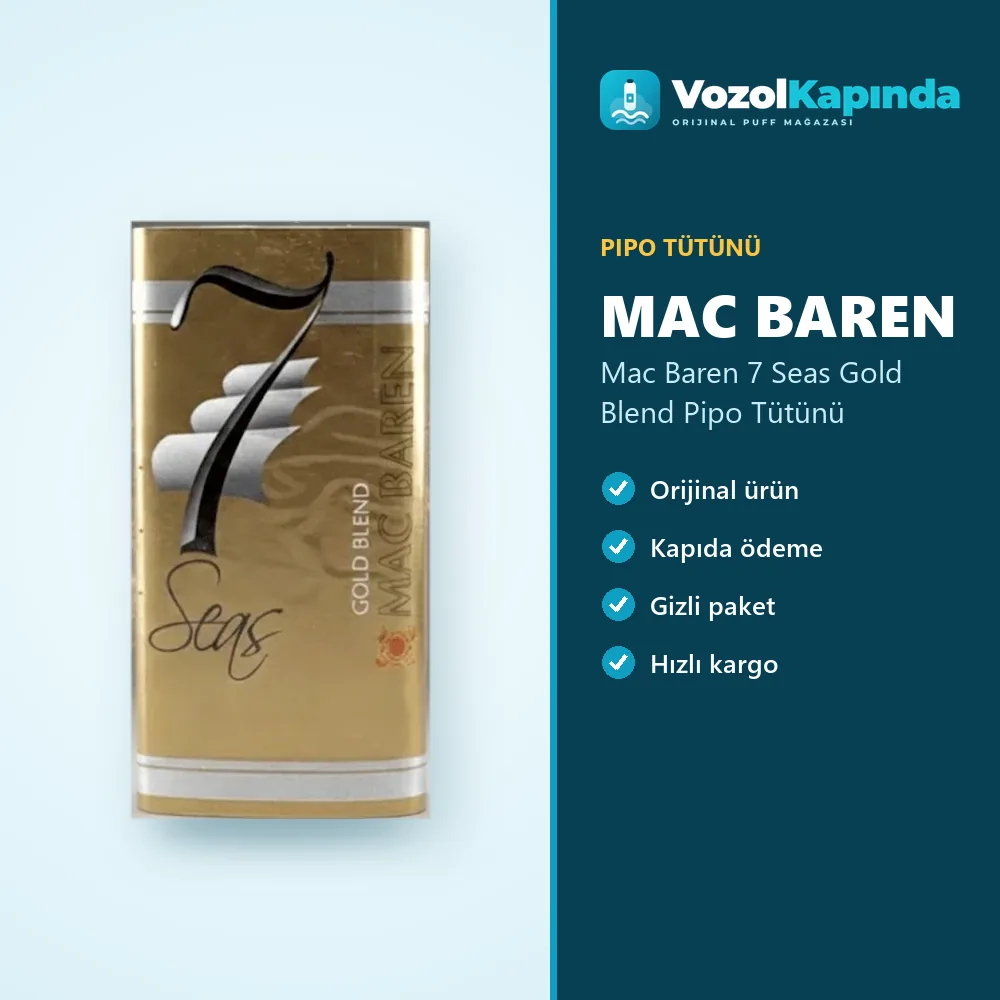 Mac Baren 7 Seas Gold Blend Pipo Tütünü Özellikleri Mac Baren 7 Seas Gold Blend Pipo Tütünü sipariş avantajları: kapıda ödeme ve gizli paket