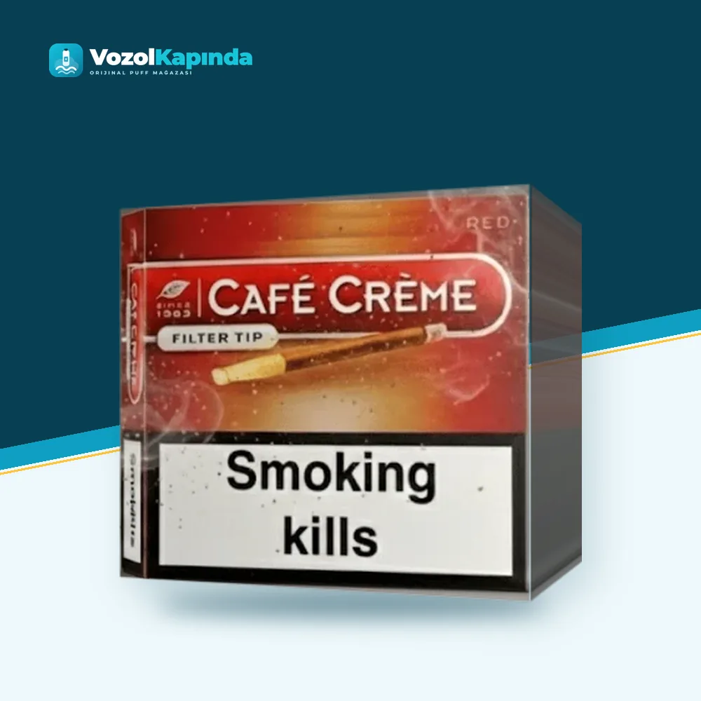 Cafe Creme Red Filter sigarillo 10’s Paket Görünümü Cafe Creme Red Filter sigarillo 10’s paket görünümü