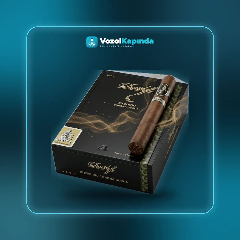 Davidoff Escurio Corona Gorda Puro 12’s Ahşap Kutu, Vozol Kapında orijinal Küba purosu