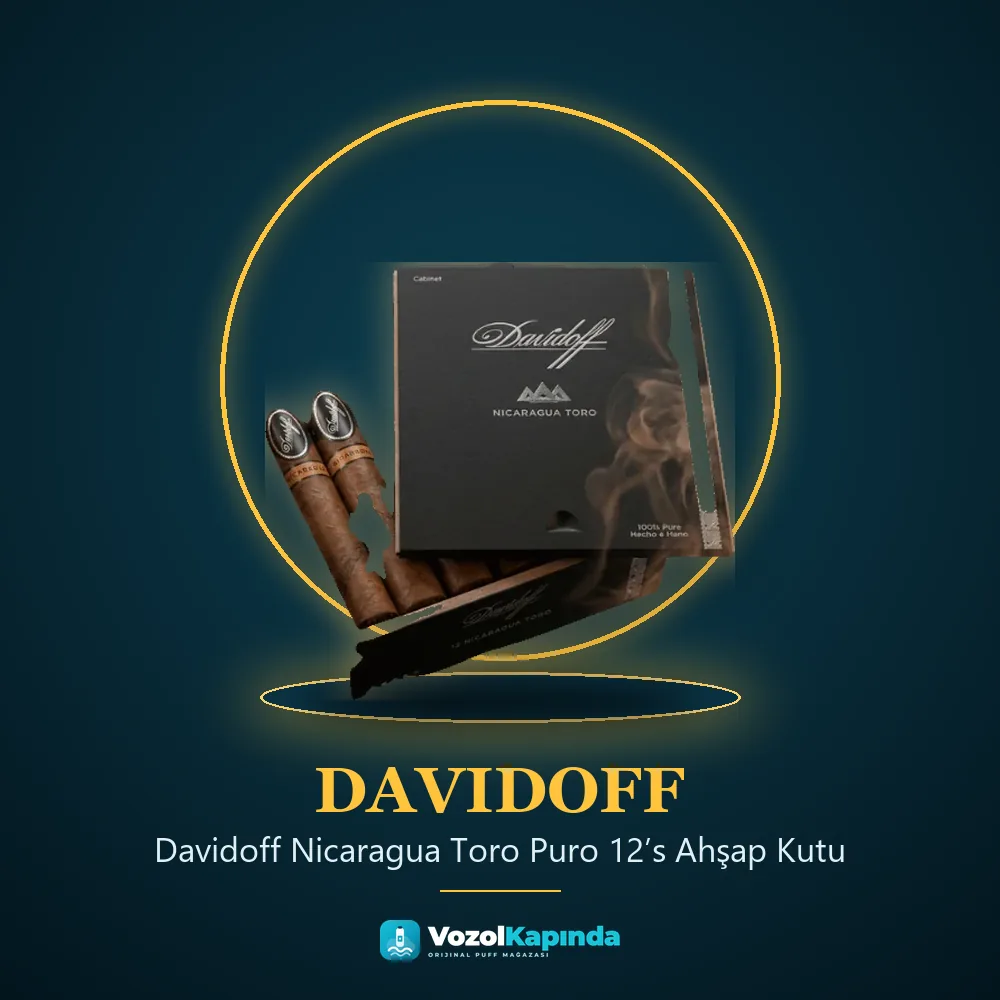 Davidoff Nicaragua Toro Puro 12’s Ahşap Kutu Sipariş Bilgileri Davidoff Nicaragua Toro Puro 12’s Ahşap Kutu bilgi kartı, orijinal Küba purosu