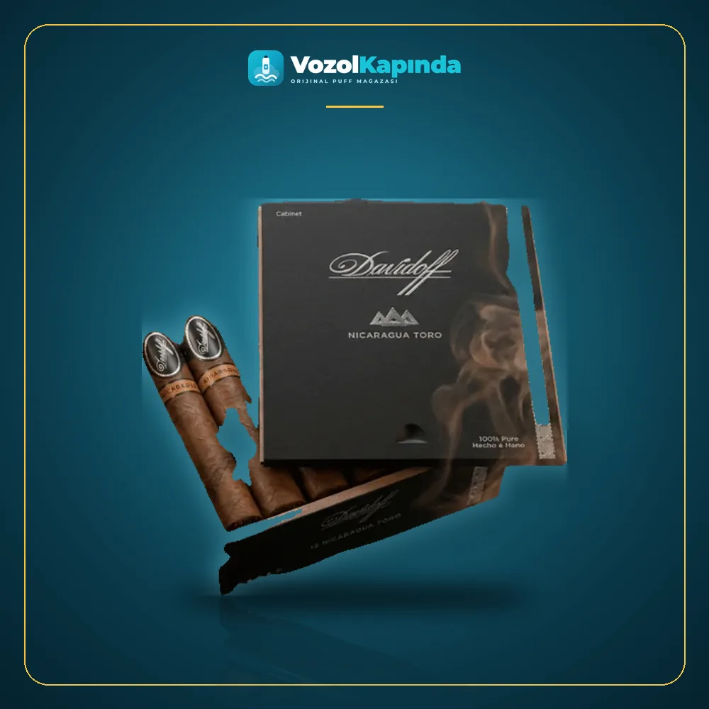 Davidoff Nicaragua Toro Puro 12’s Ahşap Kutu Paket Görünümü Davidoff Nicaragua Toro Puro 12’s Ahşap Kutu ön yüz görseli, orijinal ambalaj