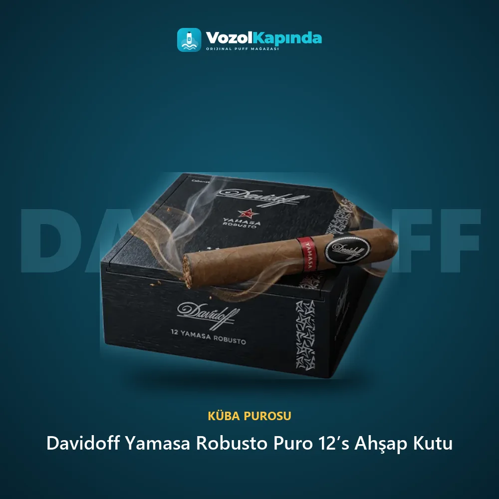 Davidoff Yamasa Robusto Puro 12’s Ahşap Kutu Bilgi Kartı Davidoff Yamasa Robusto Puro 12’s Ahşap Kutu bilgi kartı, orijinal Küba purosu