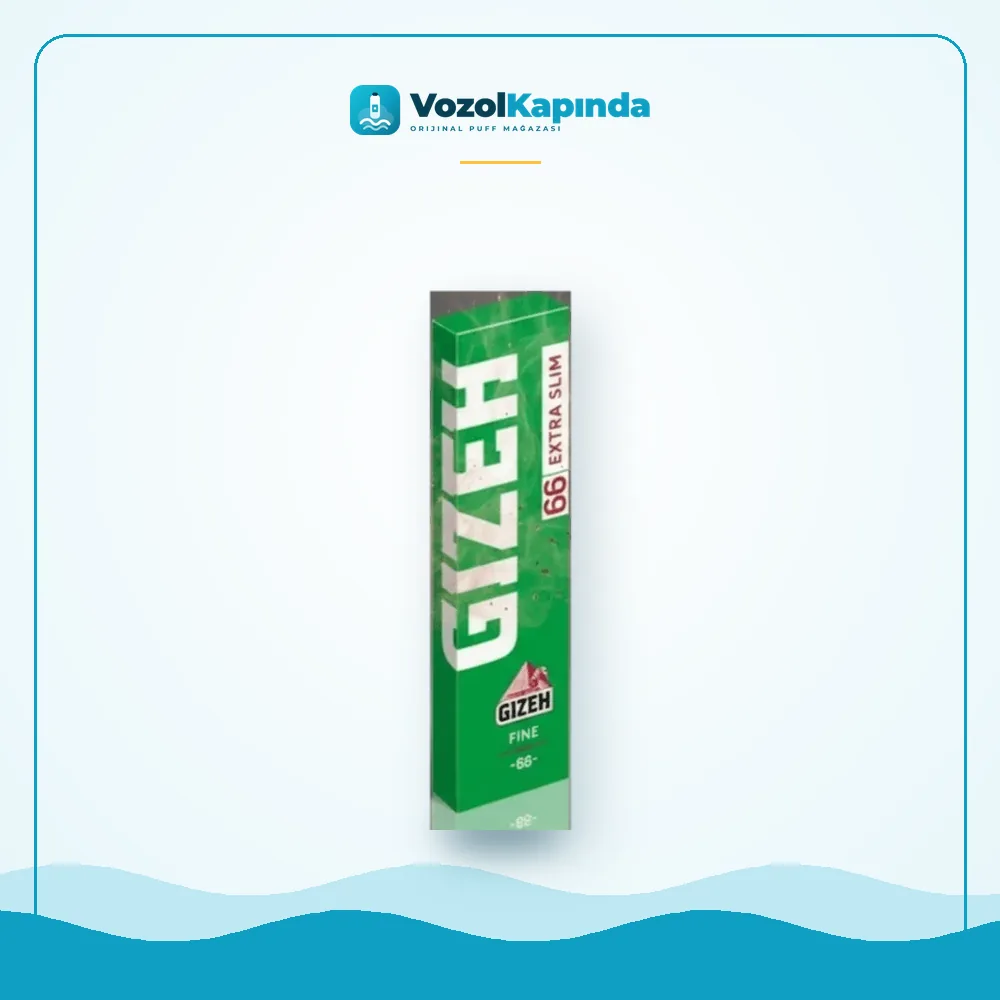 Gizeh kısa sigara kağıdı yeşil Fine Extra Slim Sipariş Gizeh kısa sigara kağıdı yeşil Fine Extra Slim, Vozol Kapında orijinal sarma kağıdı