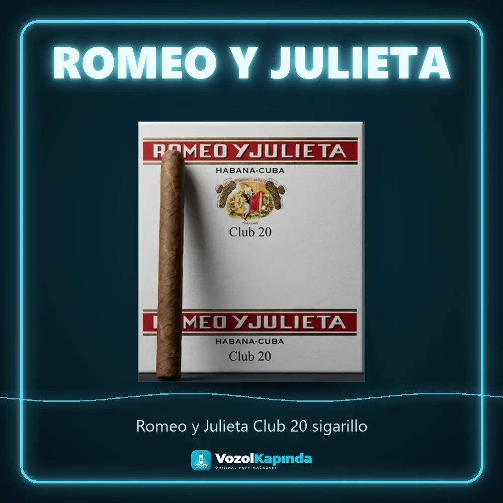 Romeo y Julieta Club 20 sigarillo Özellikleri Romeo y Julieta Club 20 sigarillo bilgi kartı, orijinal sigarillo