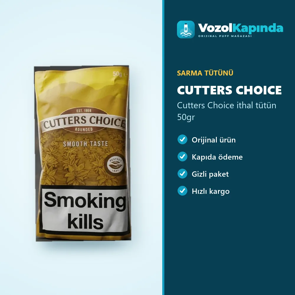 Cutters Choice ithal tütün 50gr Sipariş Bilgileri Cutters Choice ithal tütün 50gr sipariş avantajları: kapıda ödeme ve gizli paket