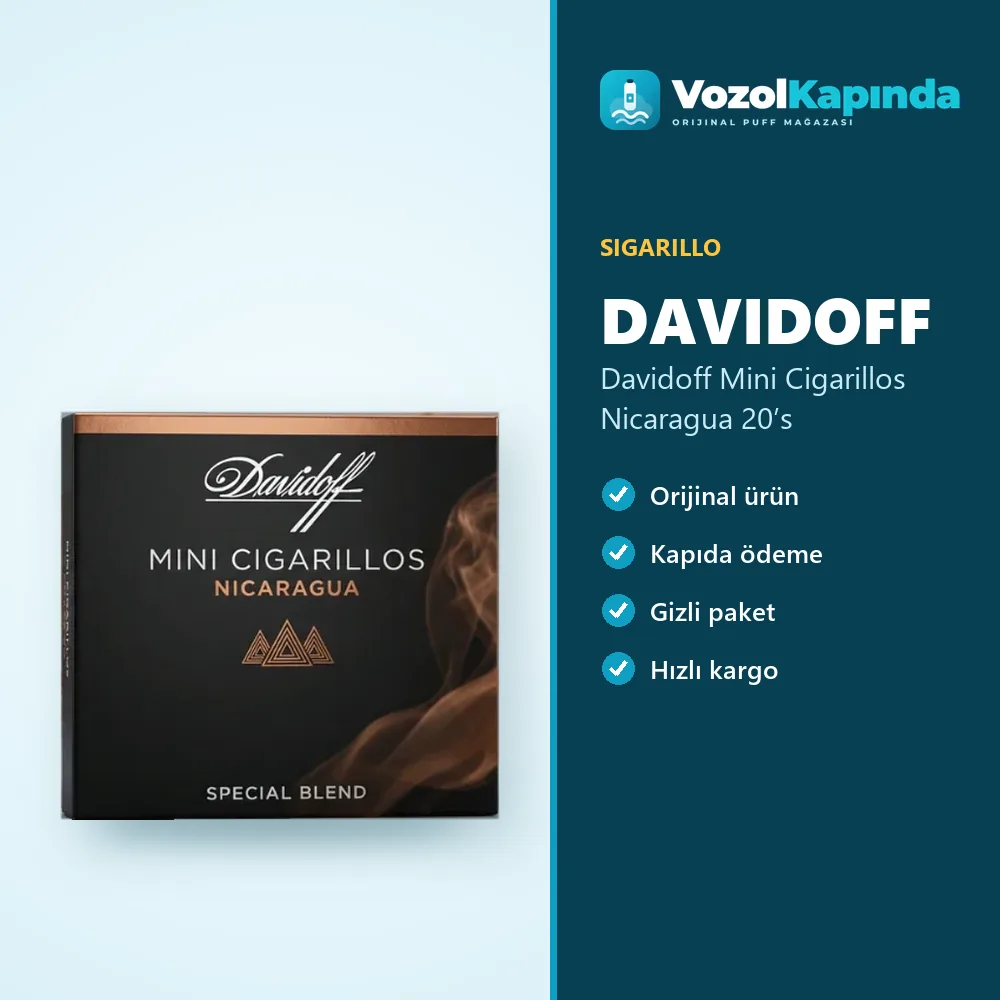 Davidoff Mini Cigarillos Nicaragua 20’s Özellikleri Davidoff Mini Cigarillos Nicaragua 20’s bilgi kartı, orijinal sigarillo